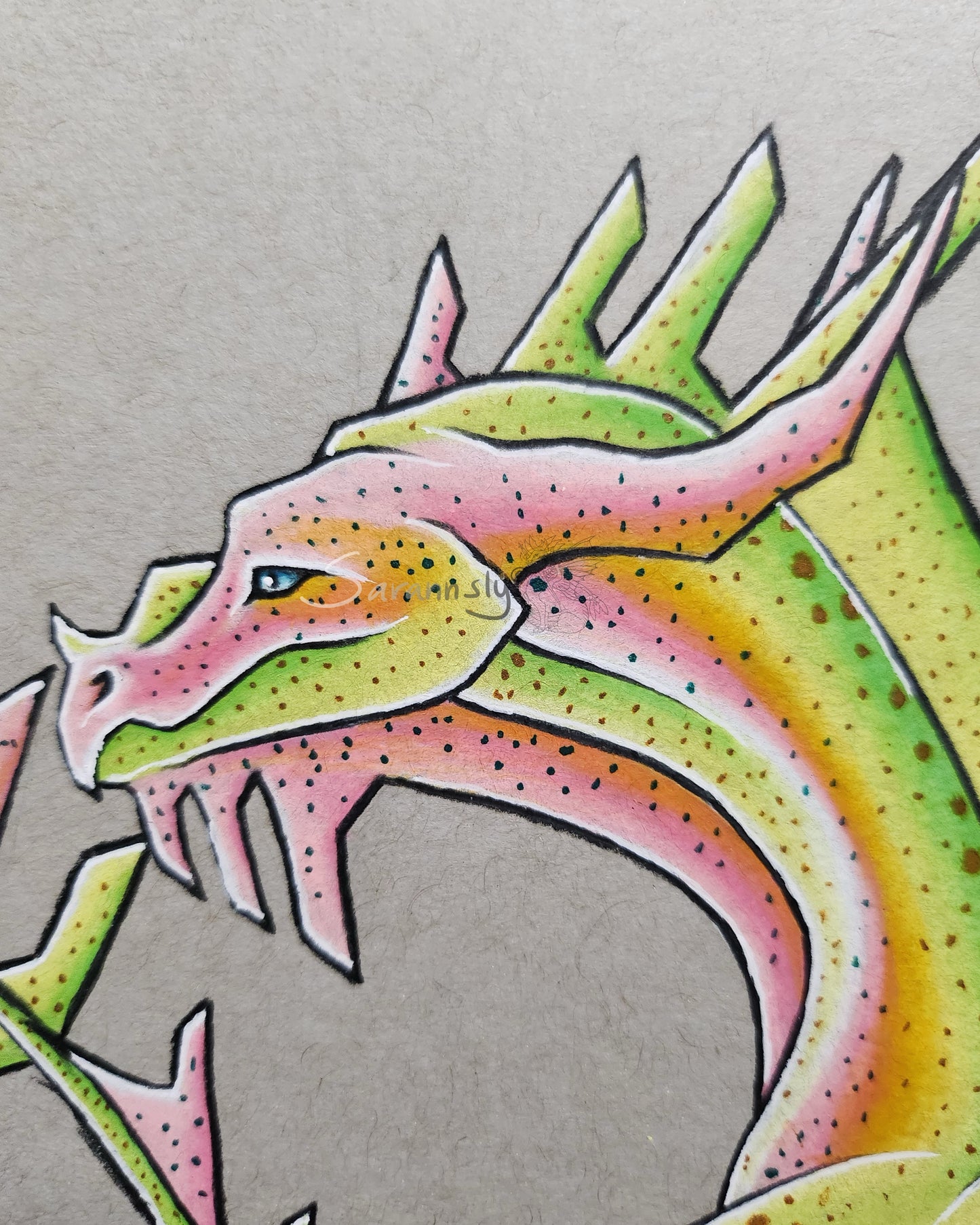 Pastel Dragon original art