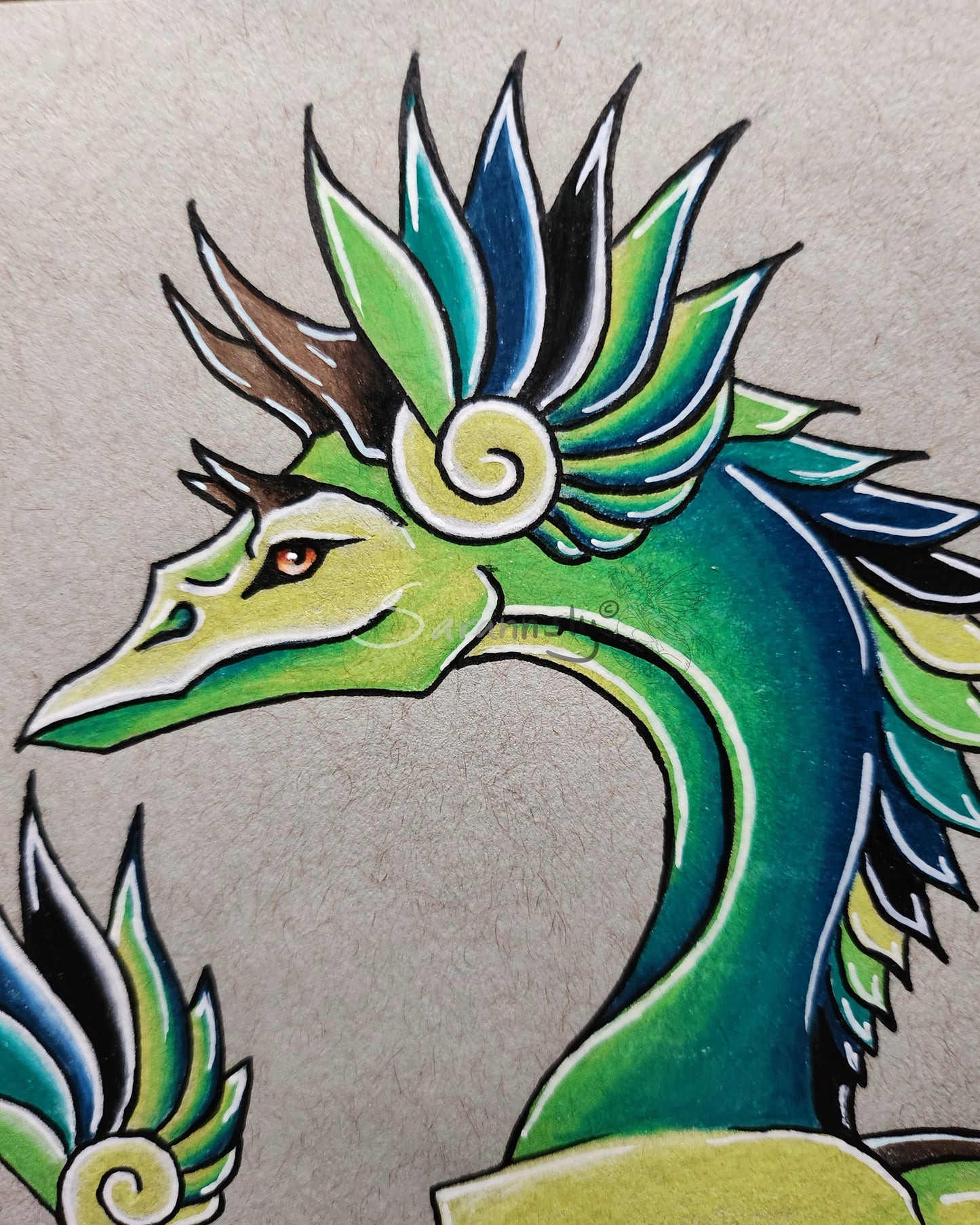 Green Dragon original art