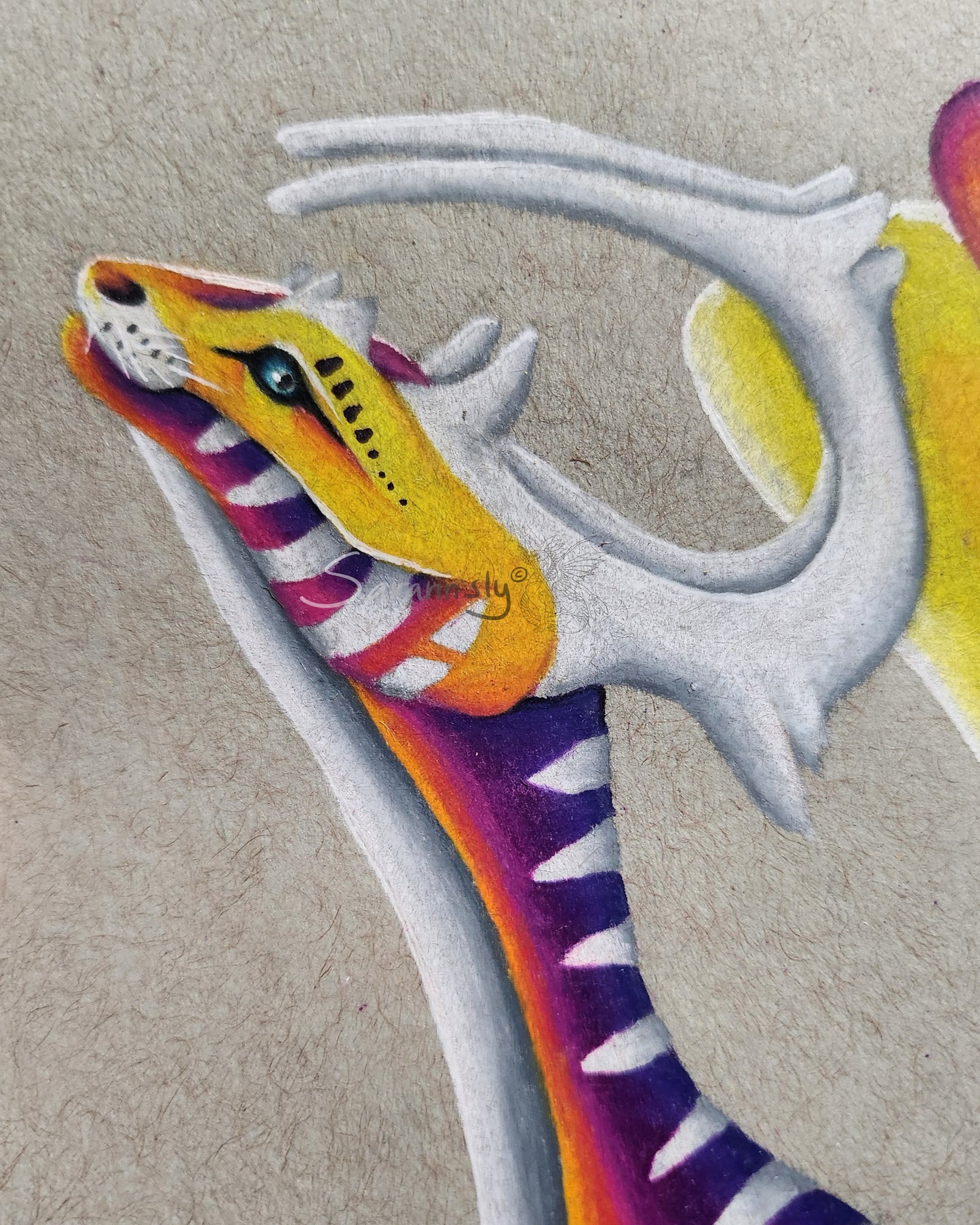 Sunset Dragon original art