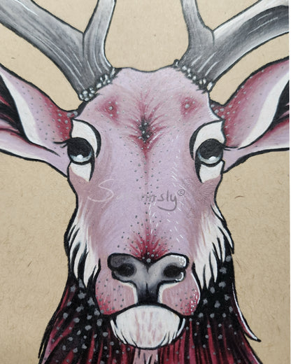 Mauve Elk original art