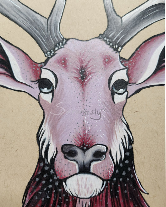 Mauve Elk original art