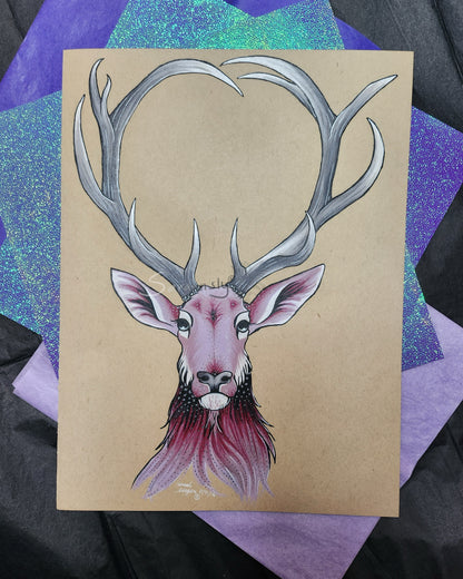 Mauve Elk original art