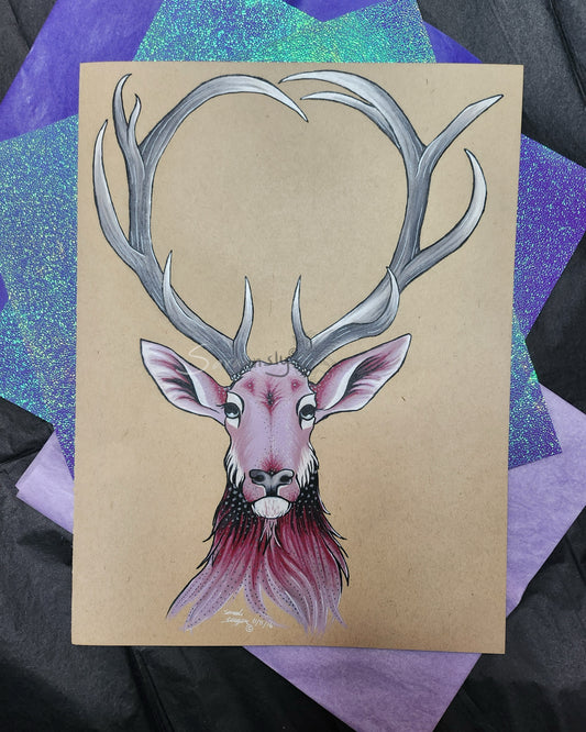 Mauve Elk original art
