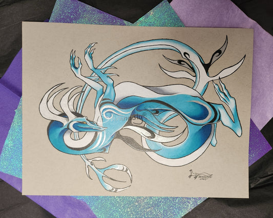 Serpent Drake original art