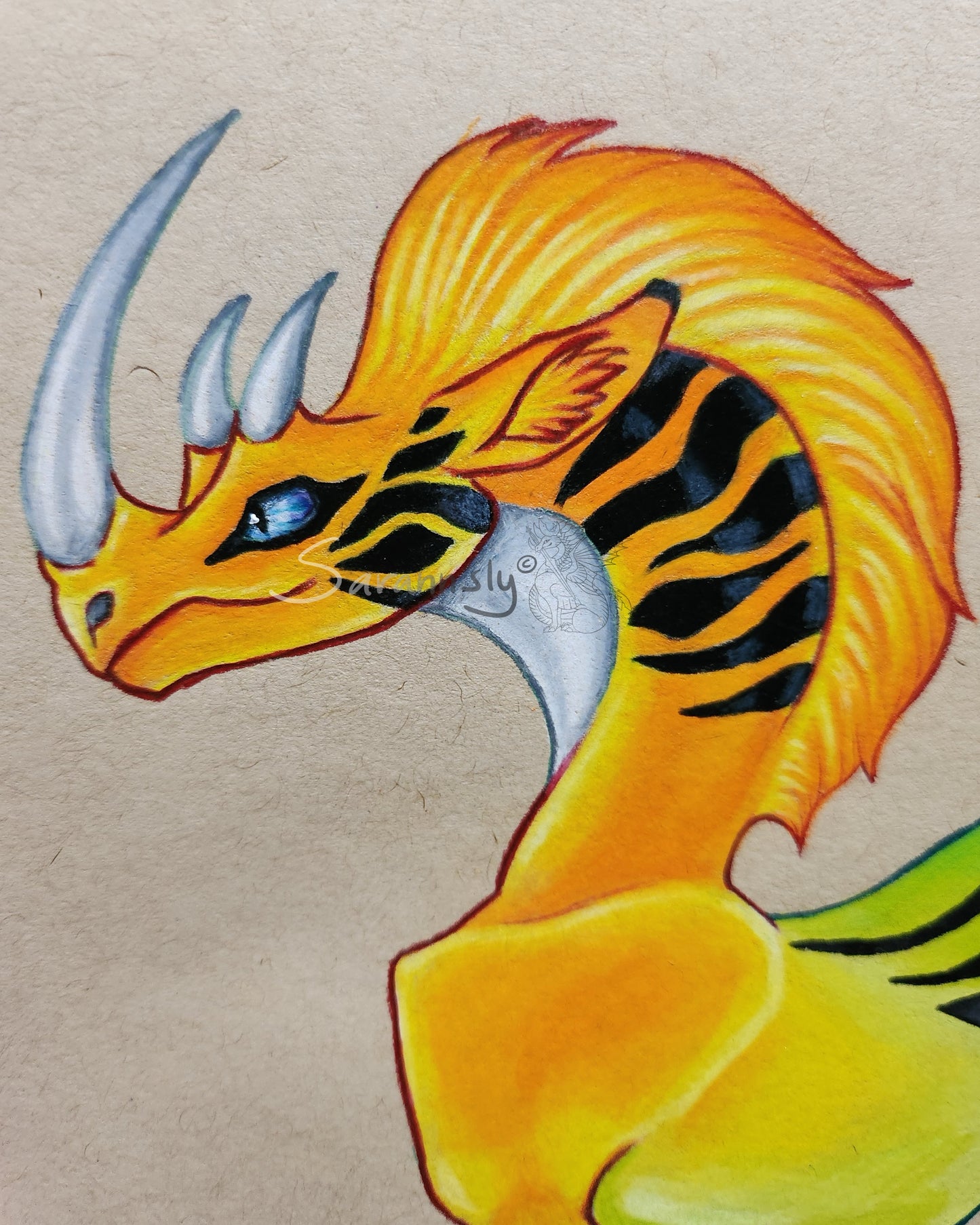 Rhino horse creature original art