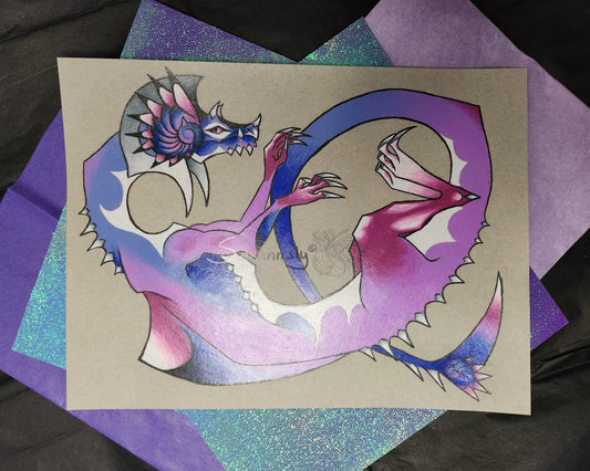 Purple drake original art