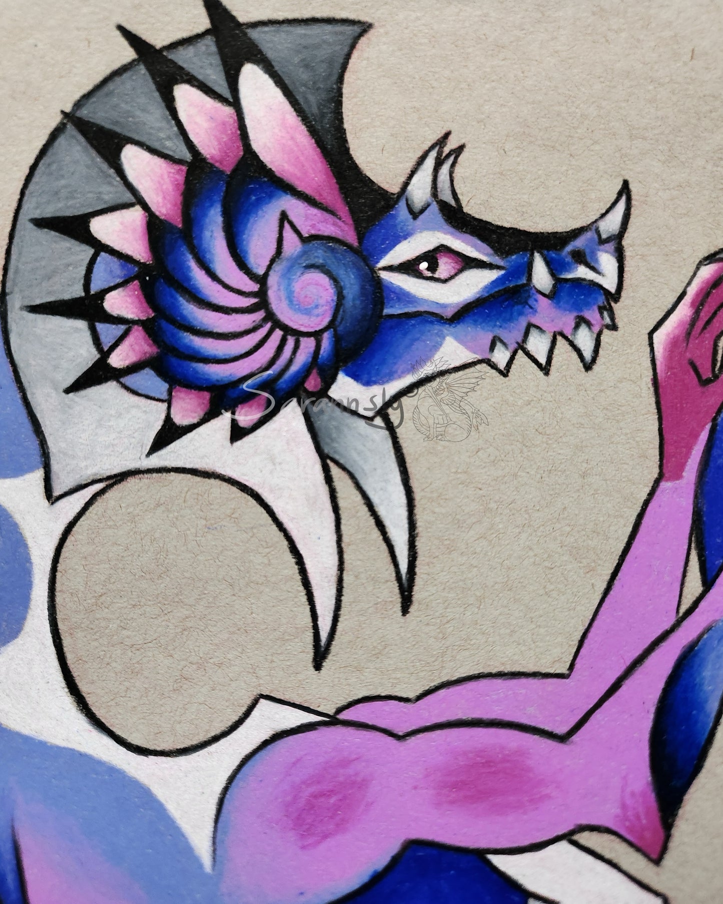 Purple drake original art