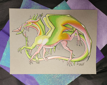 Pastel Dragon original art