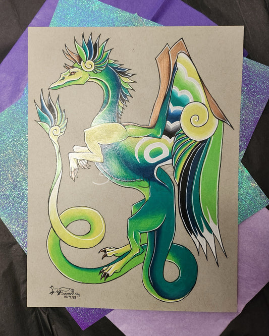 Green Dragon original art
