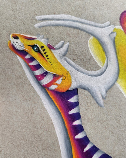 Sunset Dragon original art