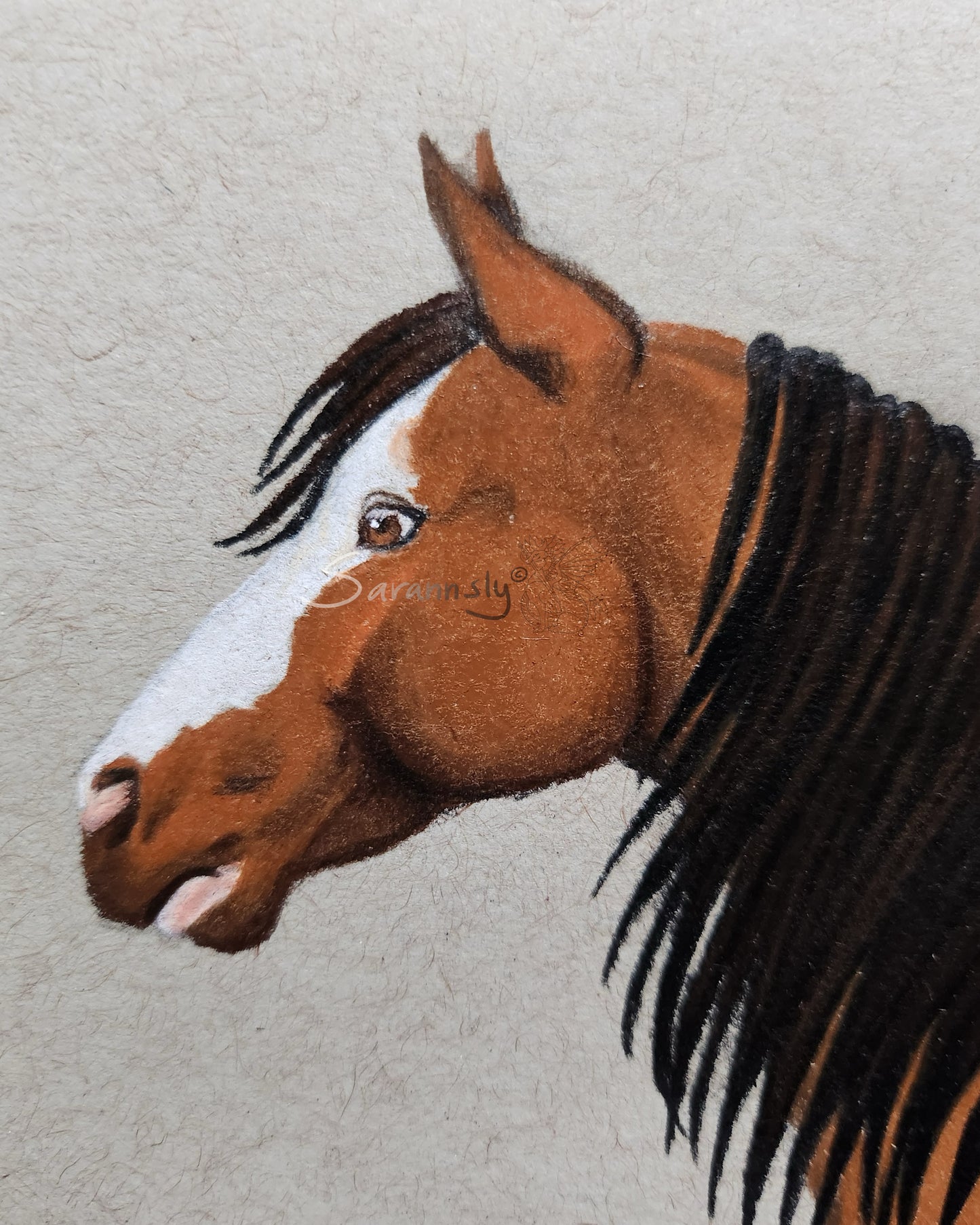 Brown horse original art