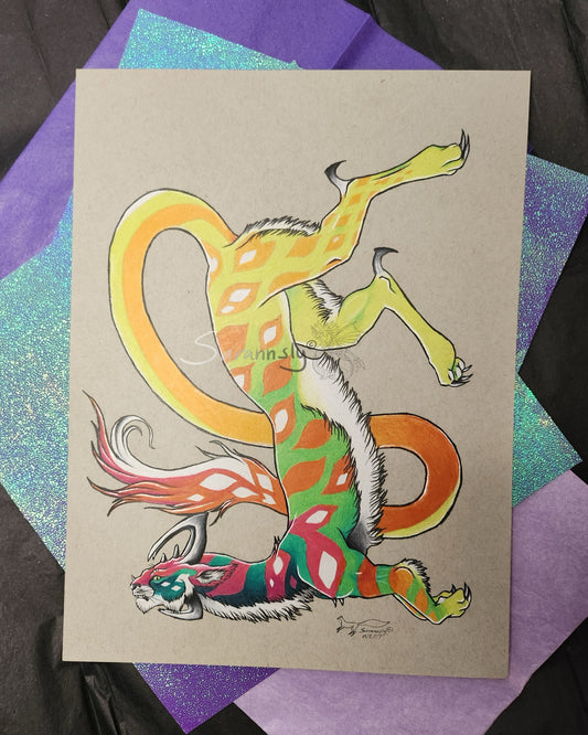 Big cat original art