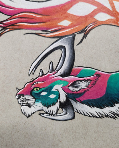 Big cat original art